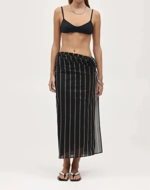 Hattie Sarong In Schwarz Gestreift