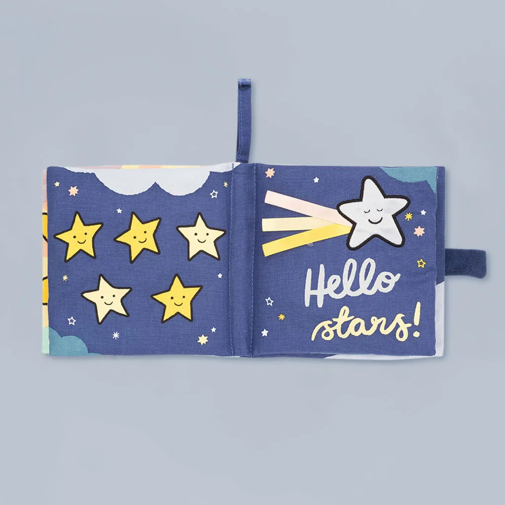 Jellycat Amuseable Mond Beruhiger mit Hallo Mond Stoffbuch