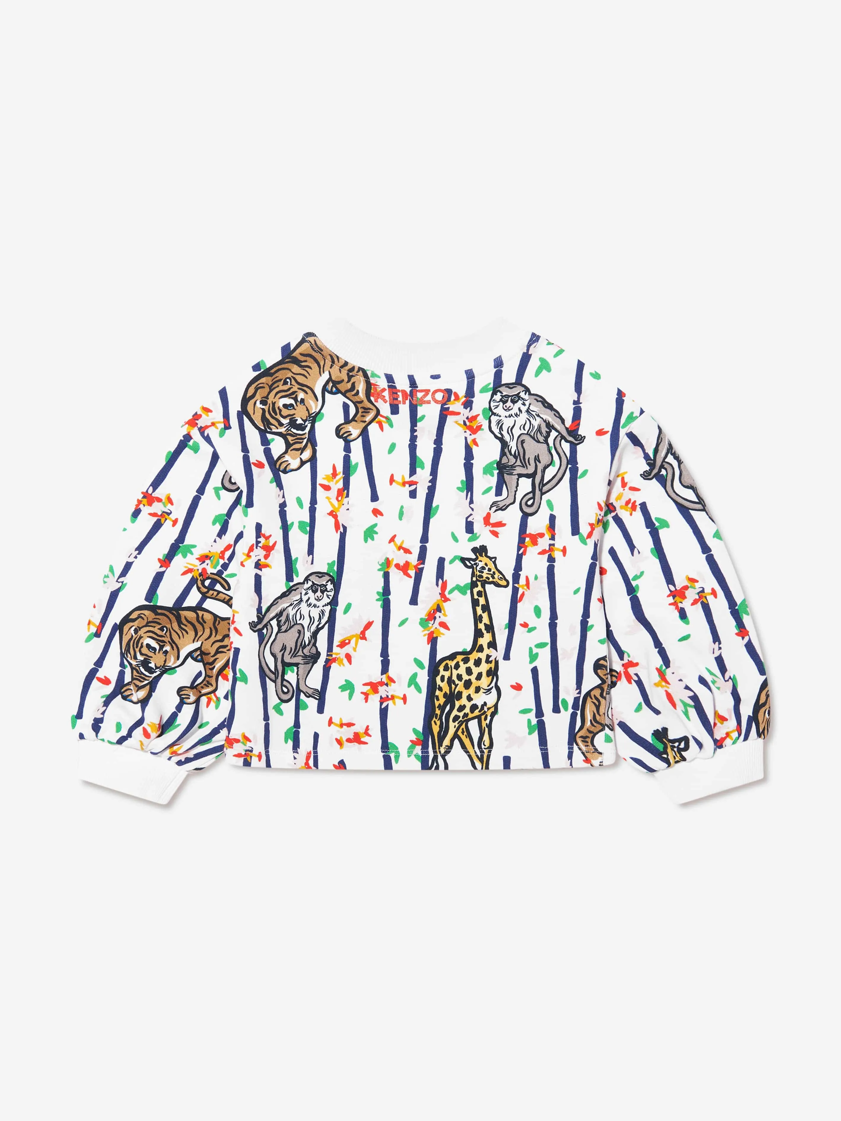 KENZO Girls Bamboo Jungle Sweatshirt in Weiß