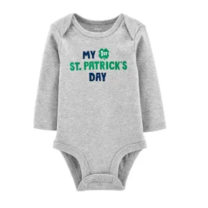 Kinder Jungen Bodysuit mit Aufdruck, Grau