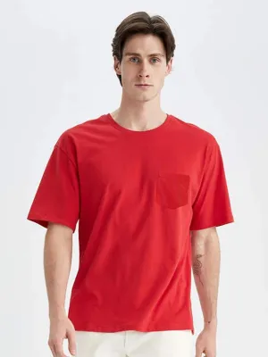Kinder Jungen T-Shirt mit Seitentasche, Rot