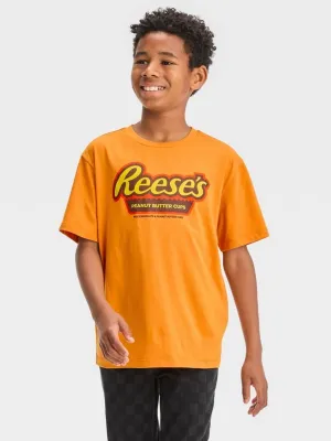 Kinder T-Shirt für Jungen mit Markenlogo, Orange