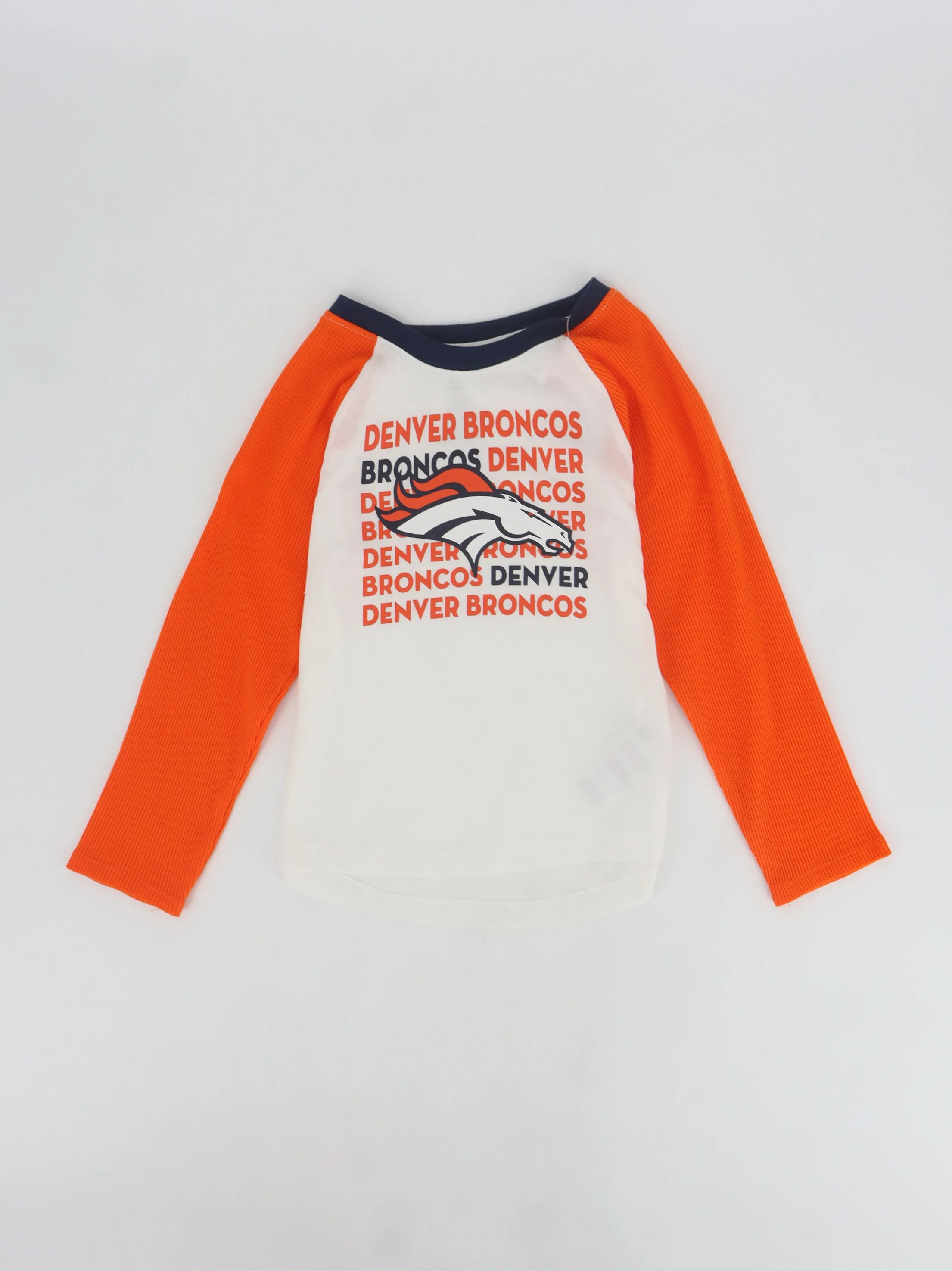 Kinder Jungen Grafikdruck Shirt, Weiß/Orange