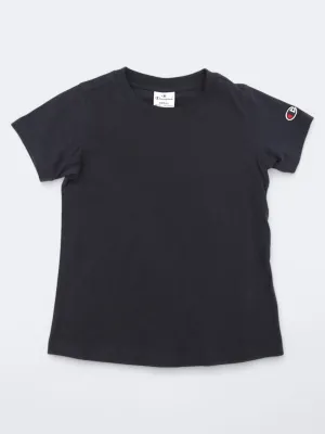 Kinder Jungen Einfarbiges T-Shirt, Schwarz