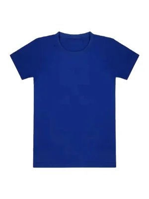 Kinder Jungen Einfarbiges T-Shirt, Blau