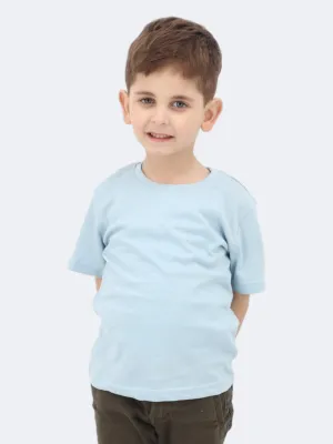 Kinder Jungen Einfarbiges T-Shirt, Hellblau