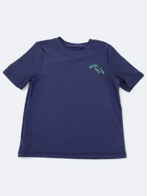 Jungen Sport T-Shirt mit Druck, Marineblau
