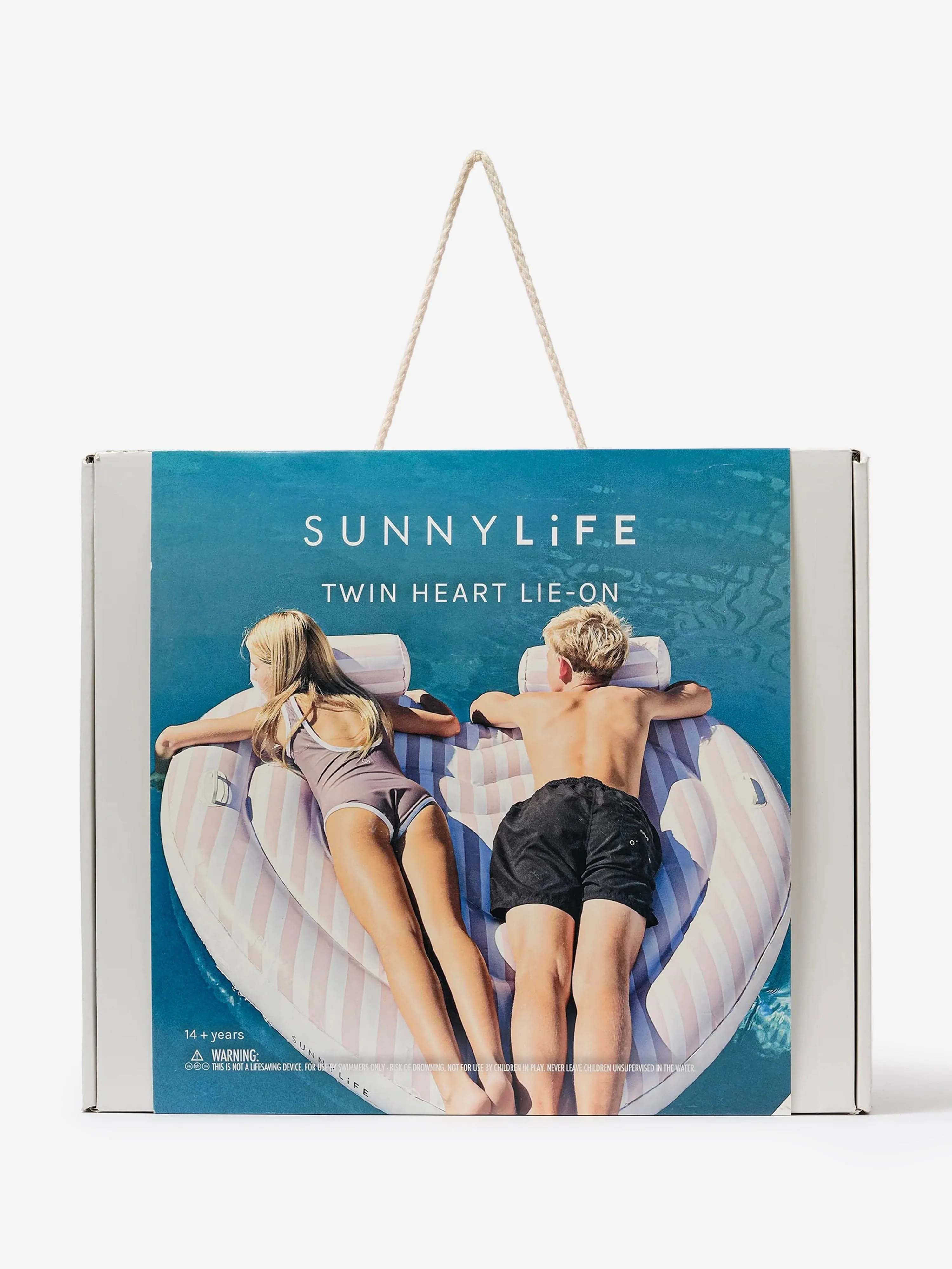 Kinder gestreifter Twin-Heart Lie-On Schal 