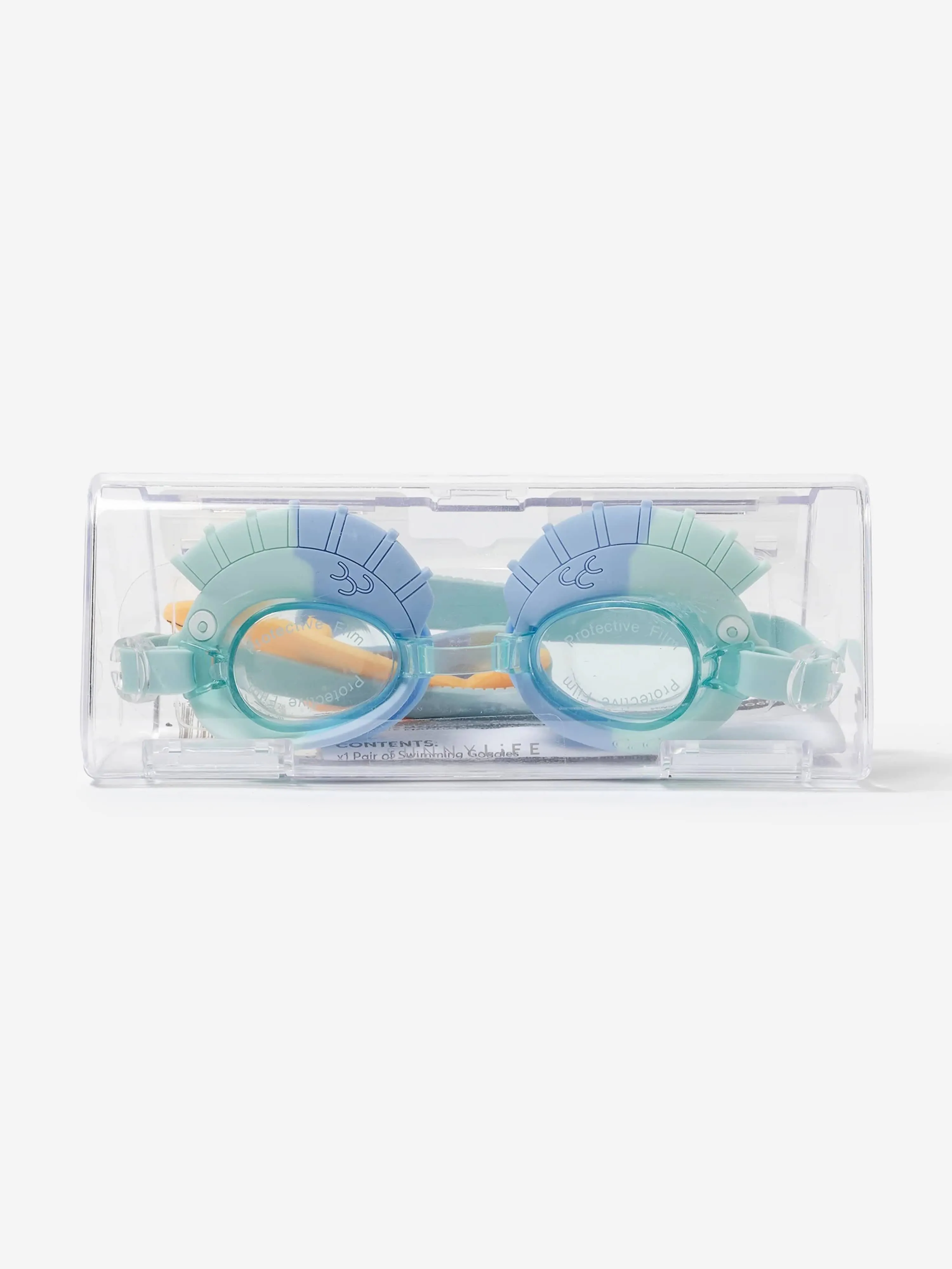 Kinder-Schwimmbrille Finn der Fisch in Blau (16cm)