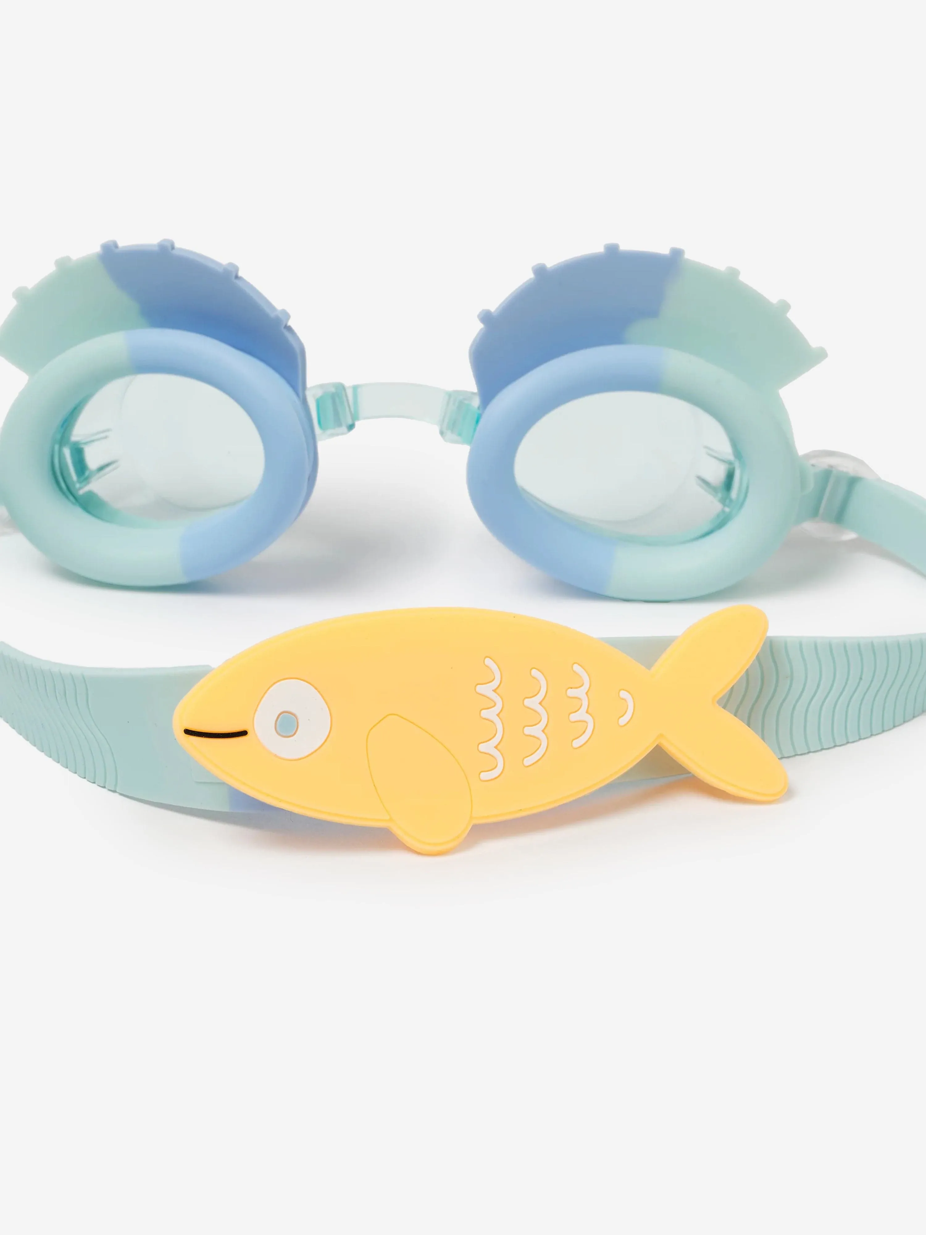 Kinder-Schwimmbrille Finn der Fisch in Blau (16cm)