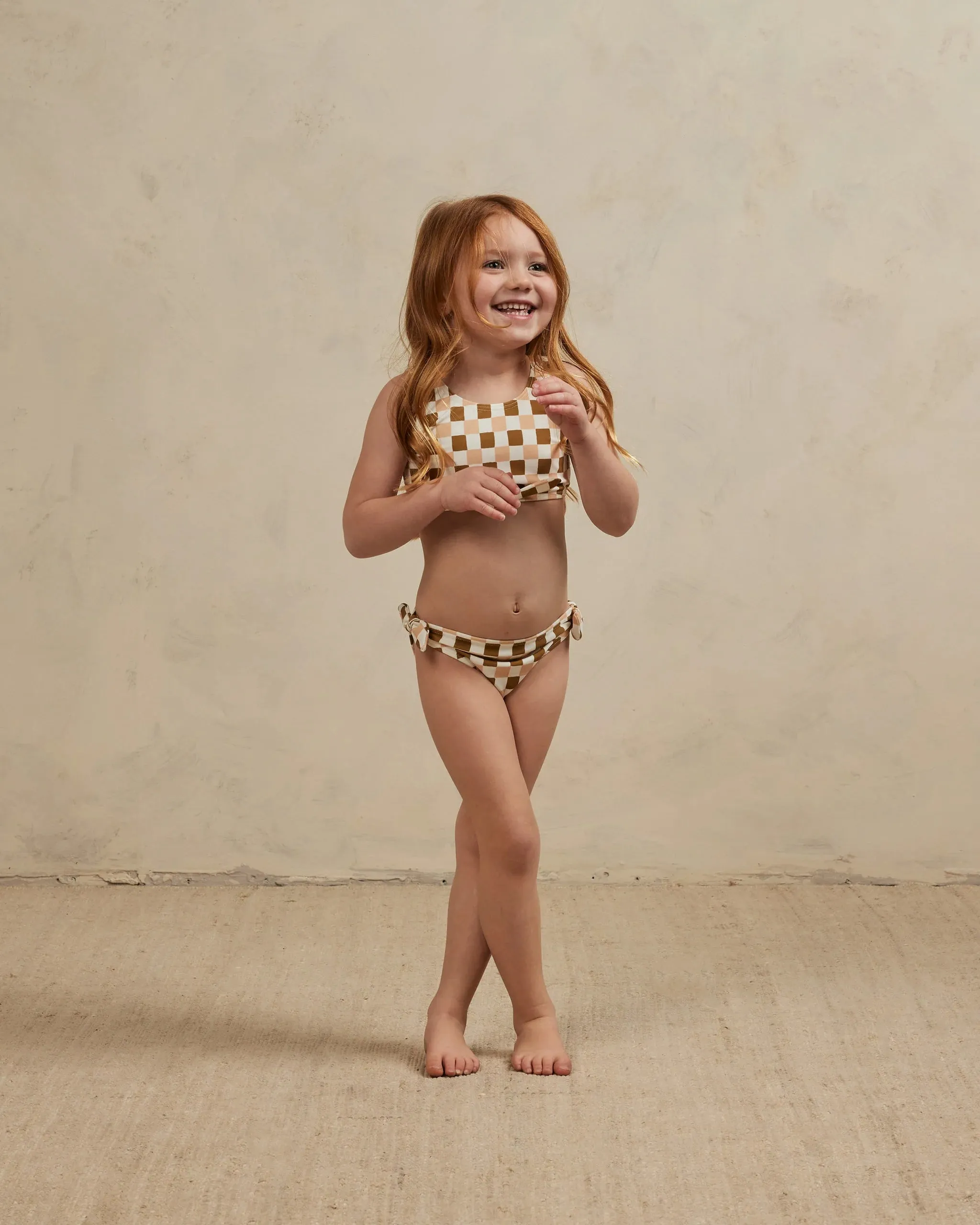 geknoteter Bikini || Retro-Karo