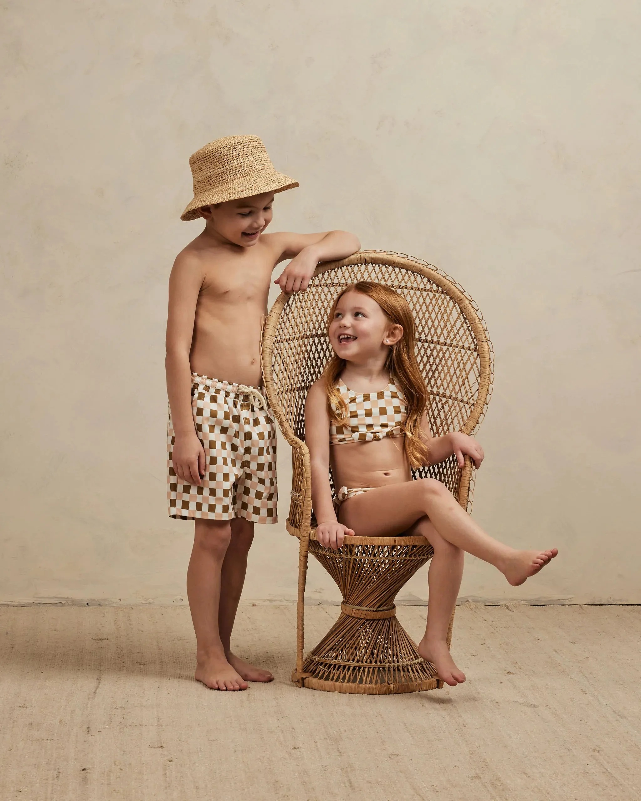 geknoteter Bikini || Retro-Karo
