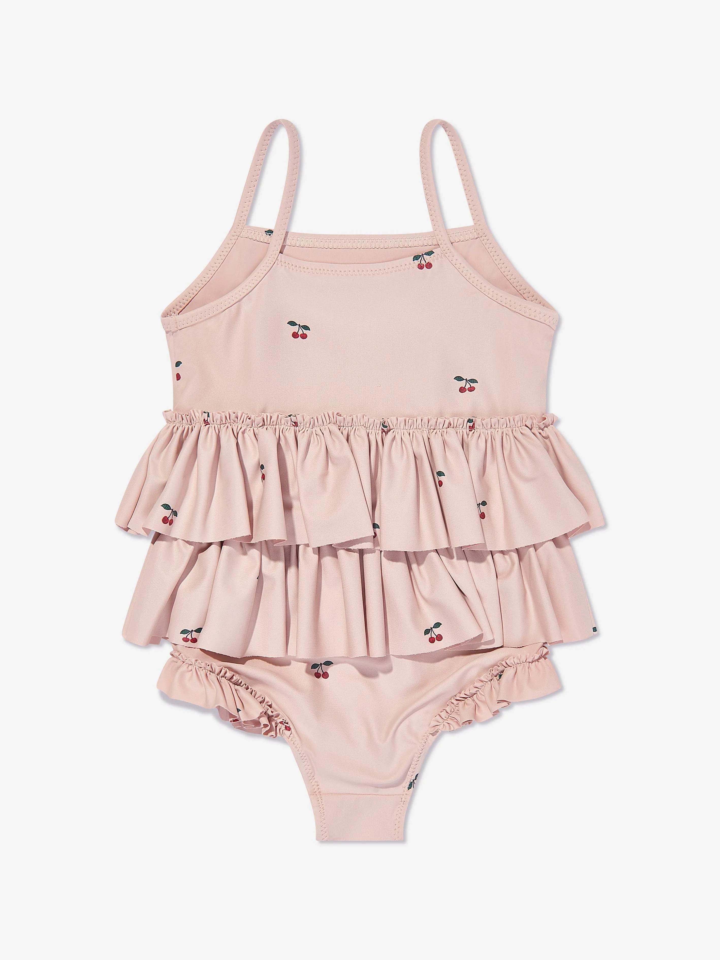 Konges Sl?jd Mädchen Kirsch Manuca Rüschen Badeanzug in Beige