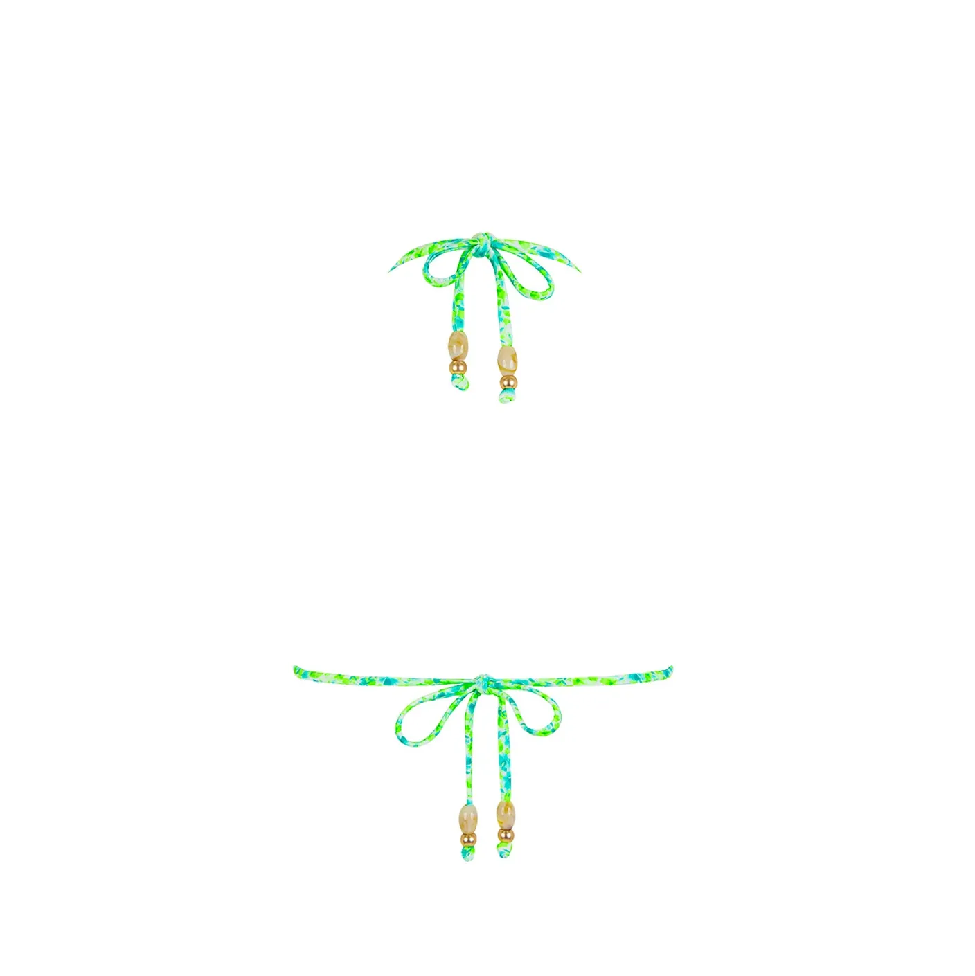 KULANI KINIS Trio Ring Dreieck-Bikini-Oberteil - Apfelblüte