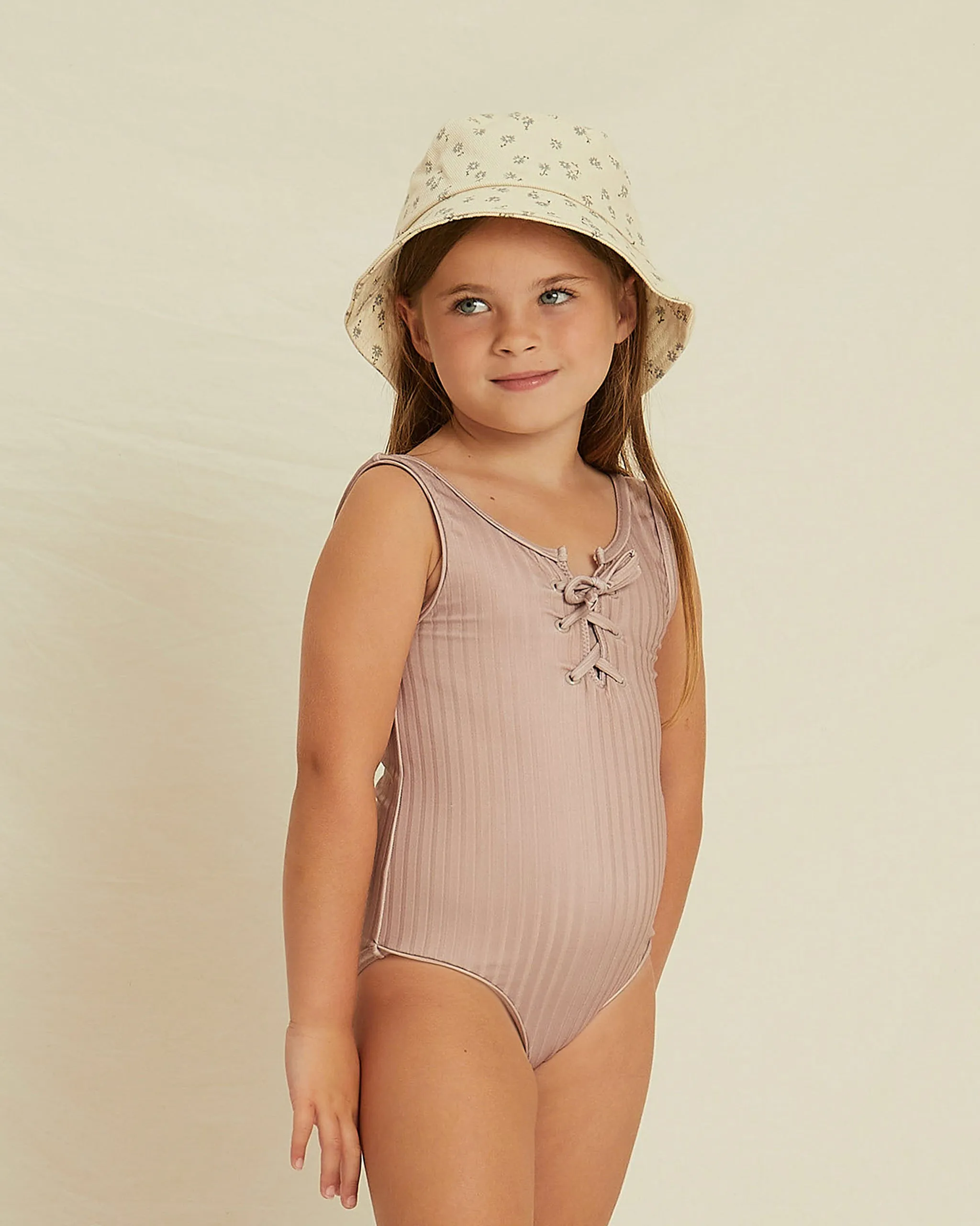 Einteiliges Kleid mit Schnürung | mauve