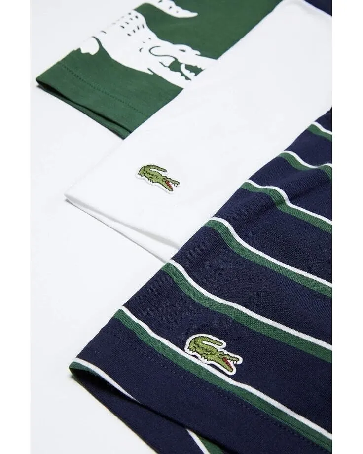Lacoste Unterwäsche Herren Größe S (EUR 4) Mehrfarbige Baumwollmischung Boxershorts 3er-Pack LOT24 (Mehrfarbig, Normal, S (EUR 4))