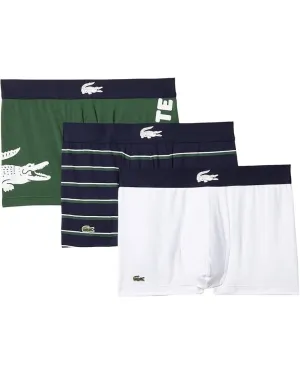 Lacoste Unterwäsche Herren Größe S (EUR 4) Mehrfarbige Baumwollmischung Boxershorts 3er-Pack LOT24 (Mehrfarbig, Normal, S (EUR 4))