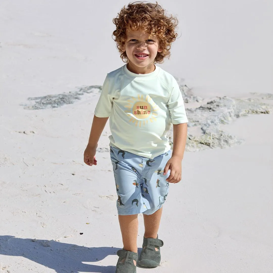 Lassig Board Shorts - Himmelblau - Krokodil Babykids Lassig