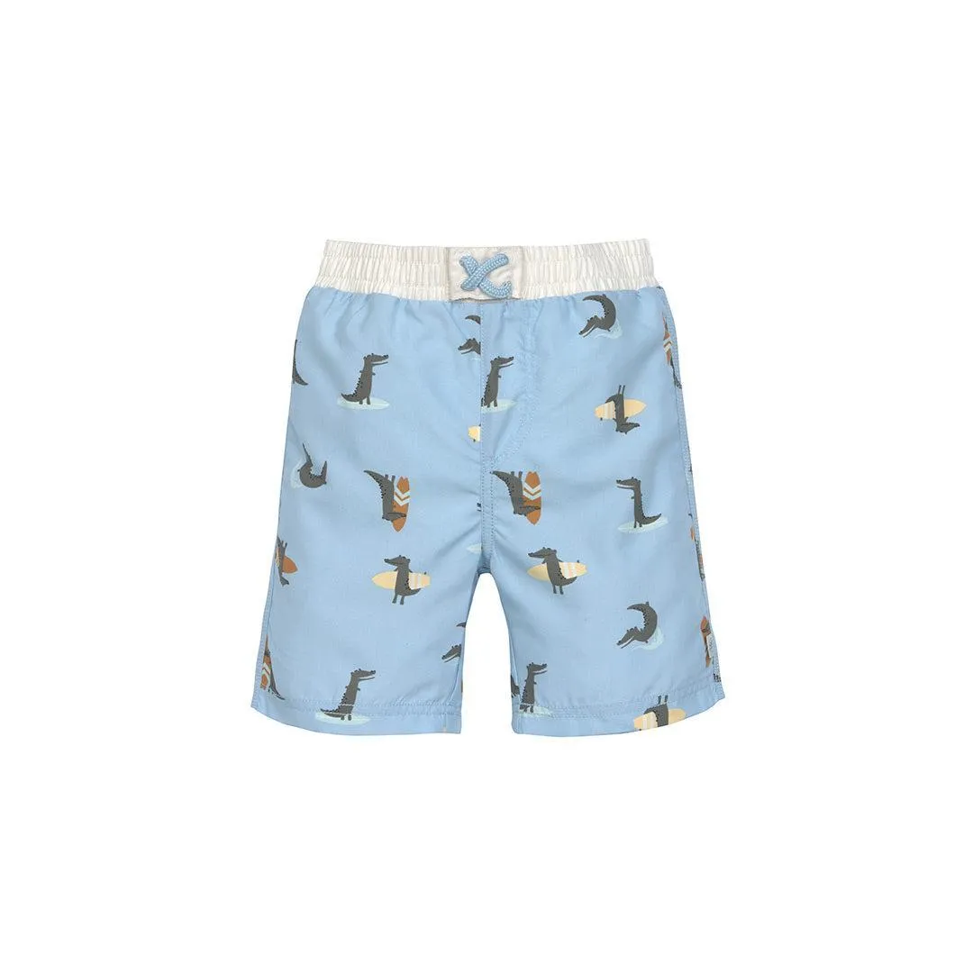 Lassig Board Shorts - Himmelblau - Krokodil Babykids Lassig
