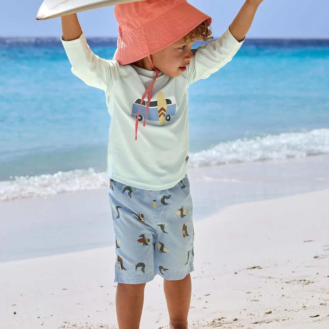 Lassig Board Shorts - Himmelblau - Krokodil Babykids Lassig