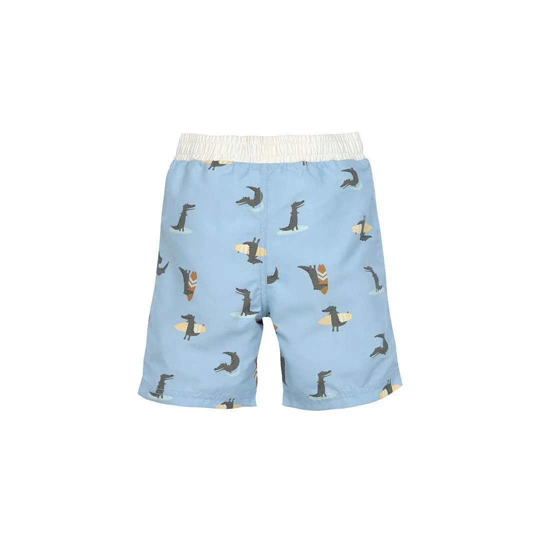 Lassig Board Shorts - Himmelblau - Krokodil Babykids Lassig