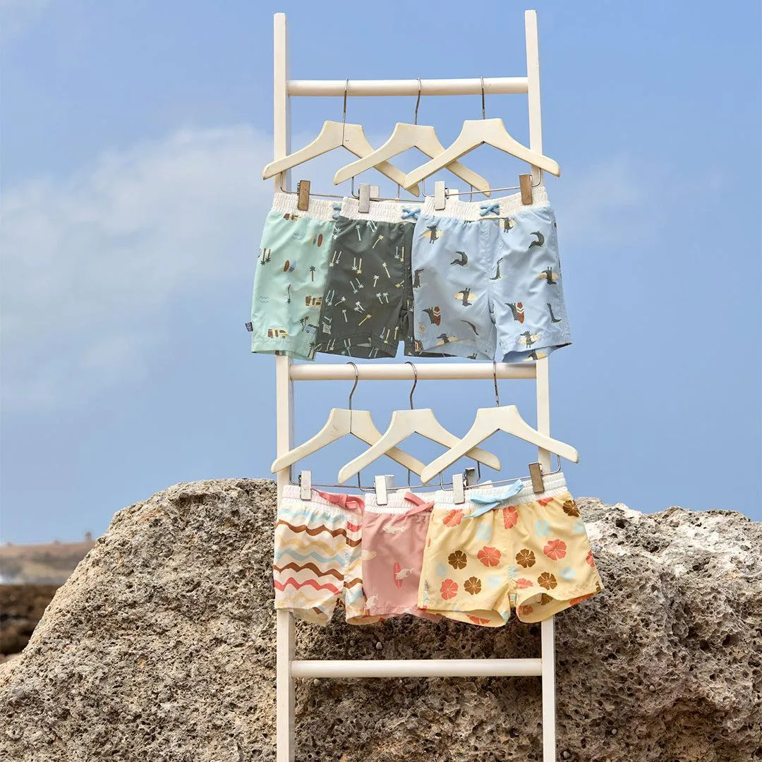 Lassig Board Shorts - Himmelblau - Krokodil Babykids Lassig