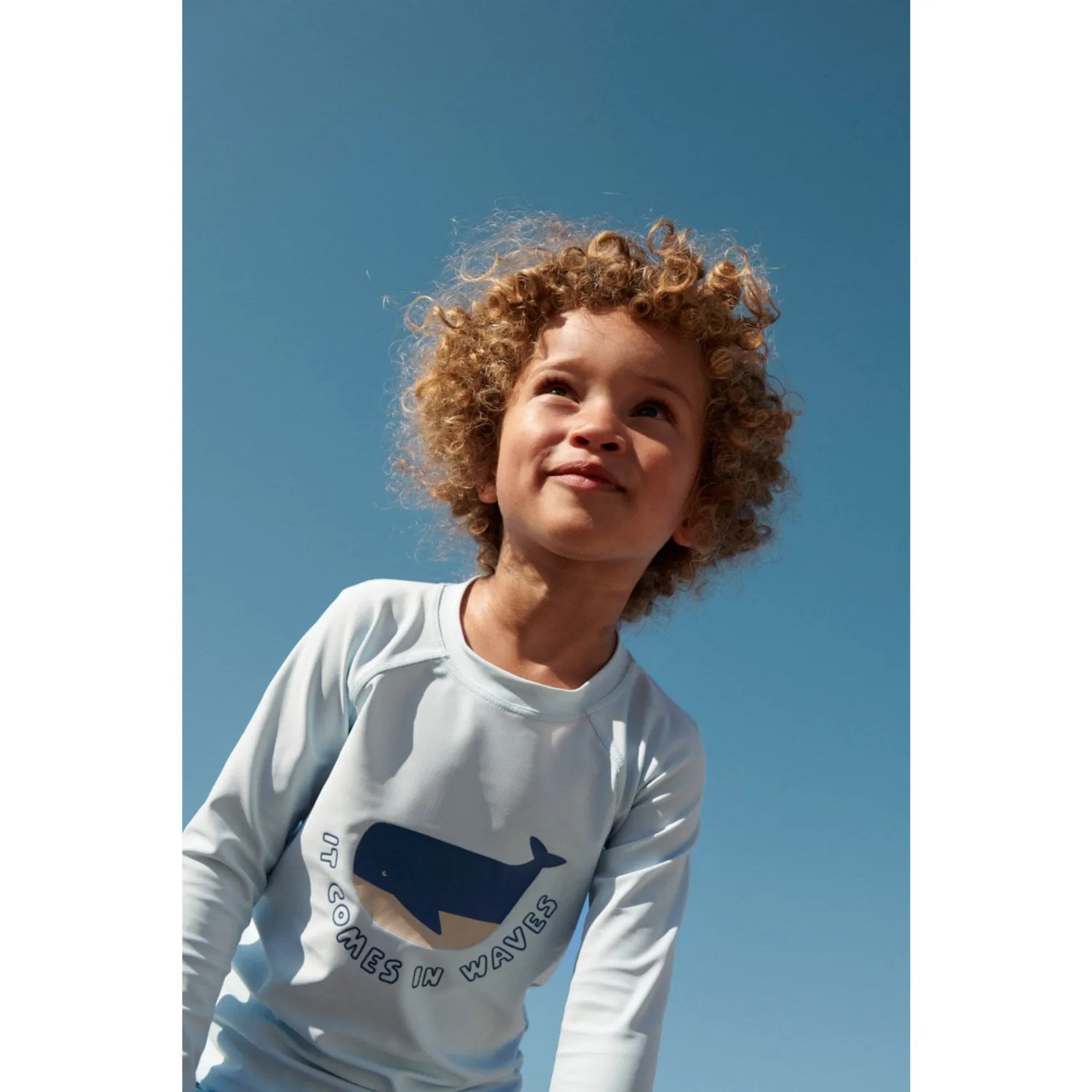 LIEWOOD Es Kommt In Wellen / Reiner Himmel Noah Platzierung Langarm Bade-Shirt Liewood