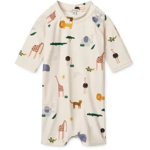 LIEWOOD Safari Sandfarbener Mix Thor Baby Schwimmanzug Liewood