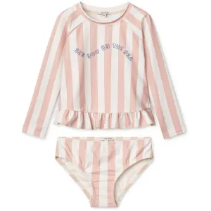 LIEWOOD Y/D Streifen Sorbet Rosa / Creme De La Creme Dagny Badeanzug-Set Liewood