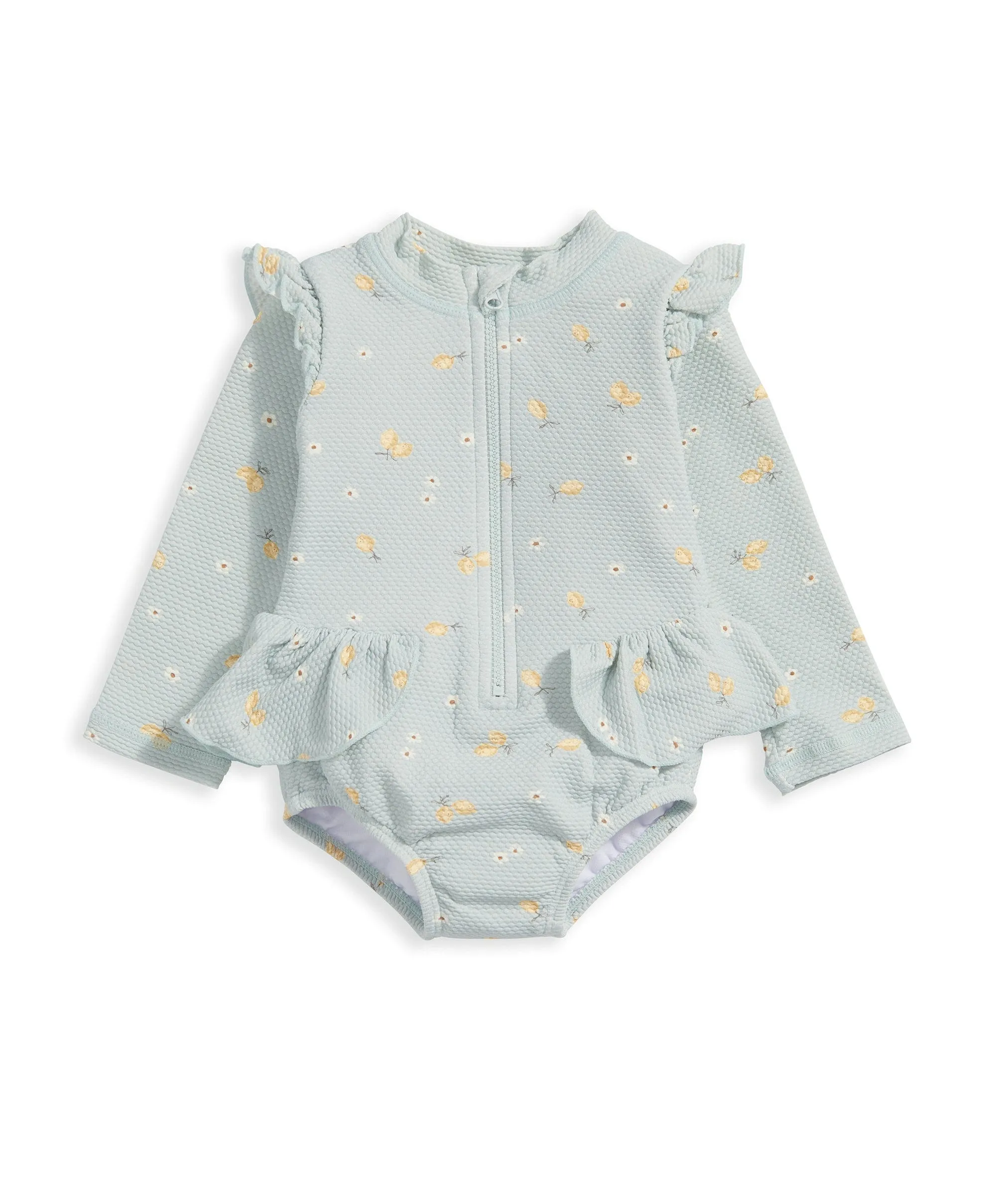 Langärmeliger Rüschen-Badeanzug für Babys und Kinder von Mamas & Papas