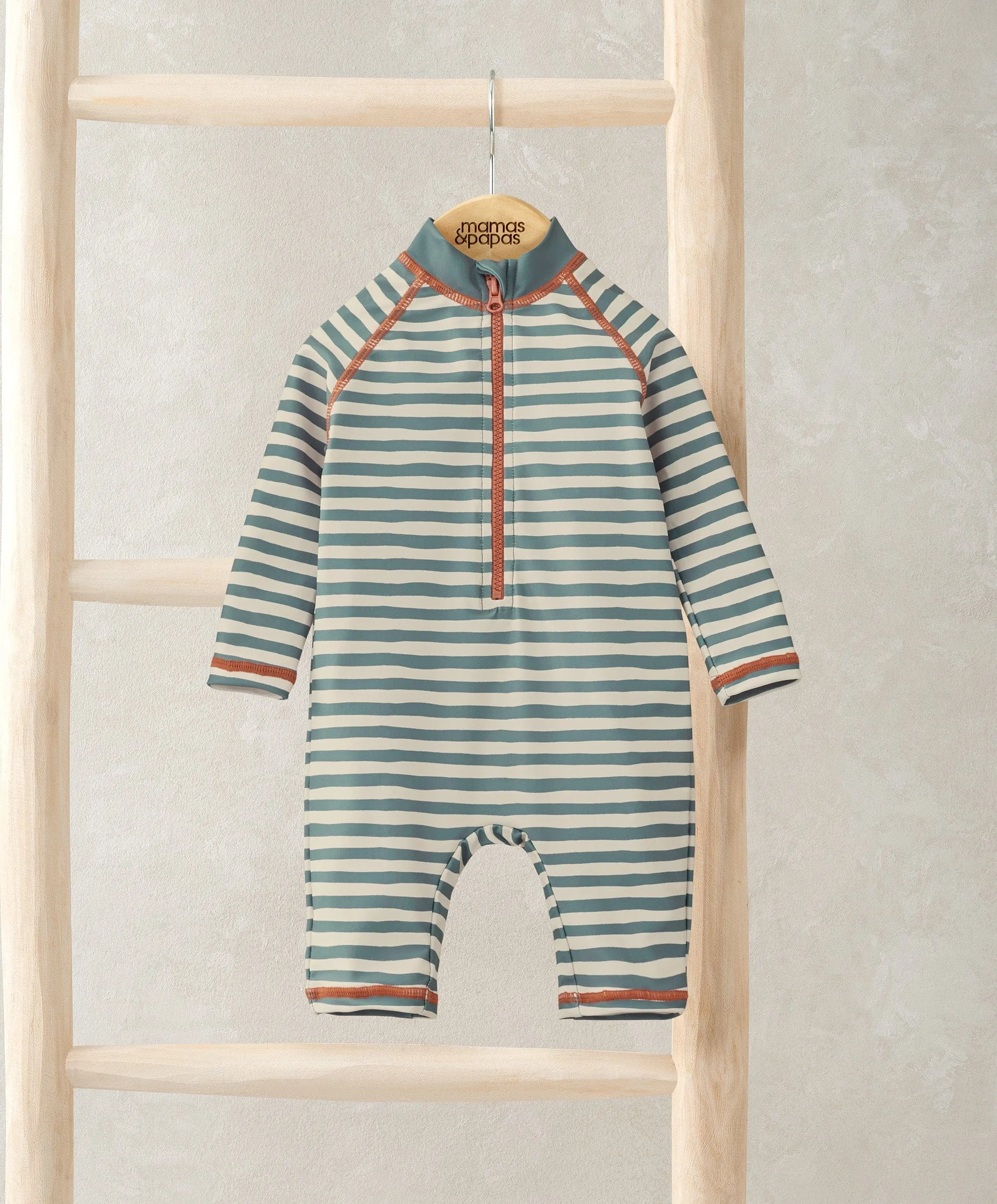 Langarm-Gestricktes Streifen-Rashsuit für Babys und Kinder von Mamas & Papas