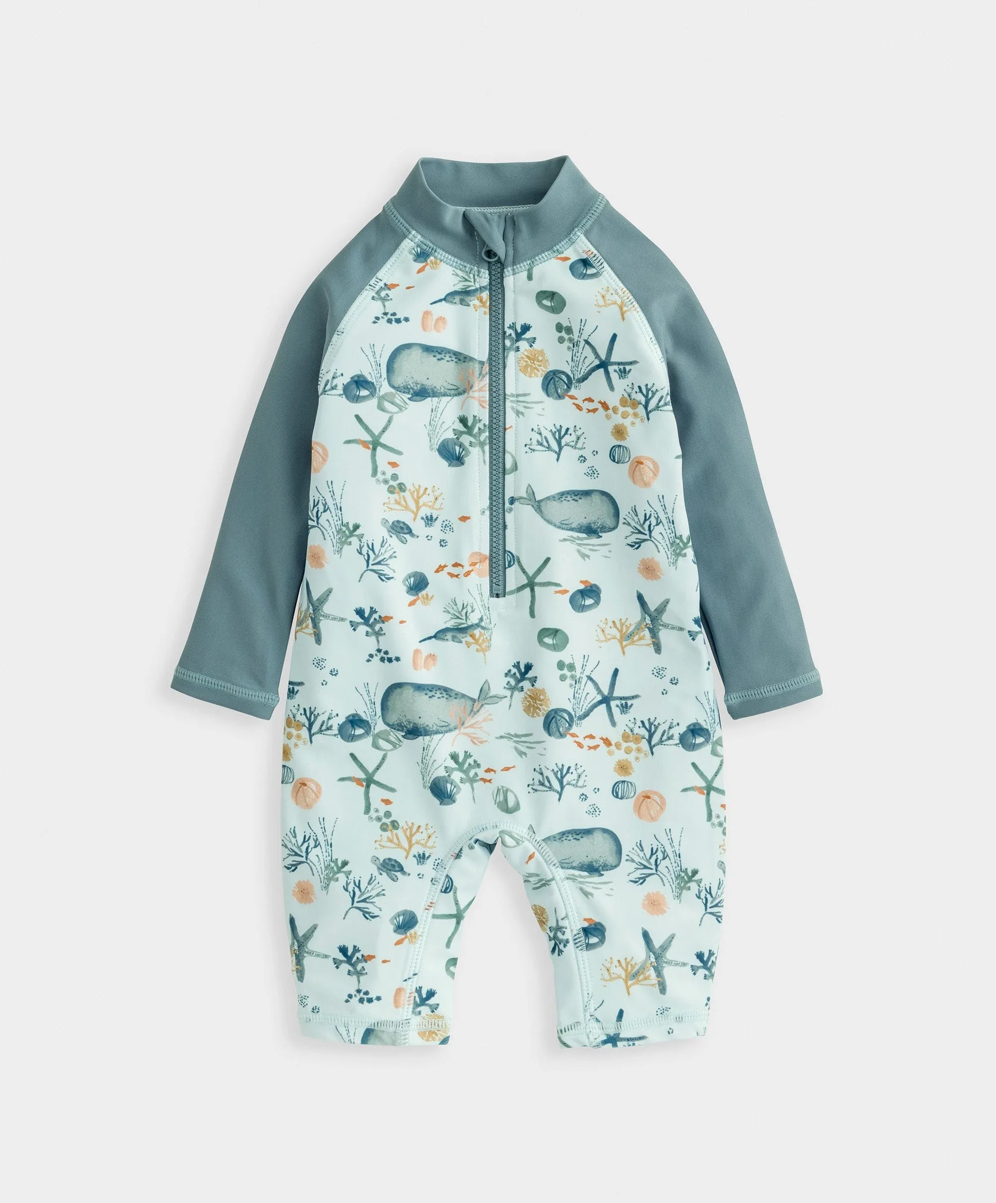 Langarmiger Wal-Print Rashsuit für Babys und Kinder von Mamas & Papas