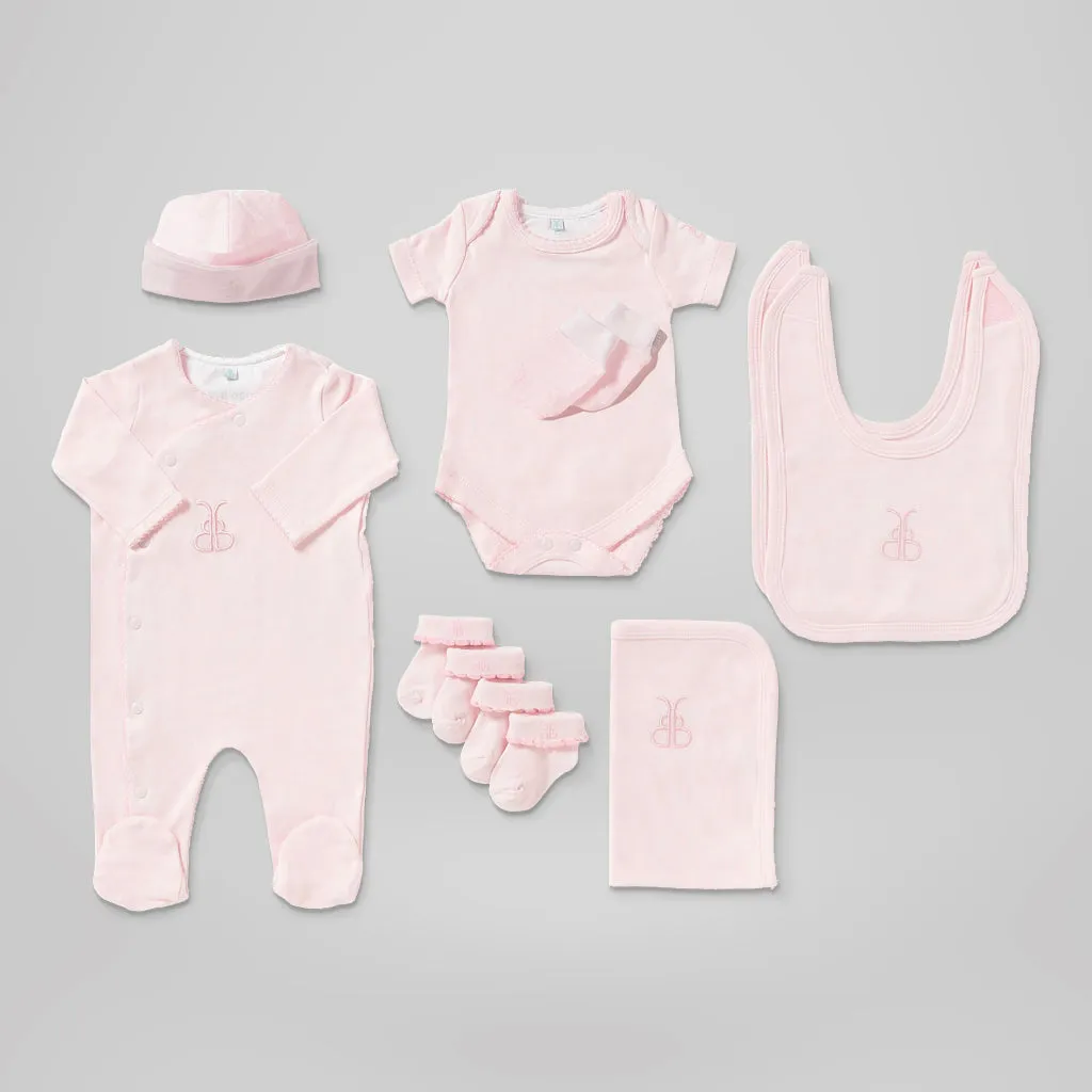 Luxus Rosen Babykleidung Strauß und personalisiertes Babyhandtuch - Rosa