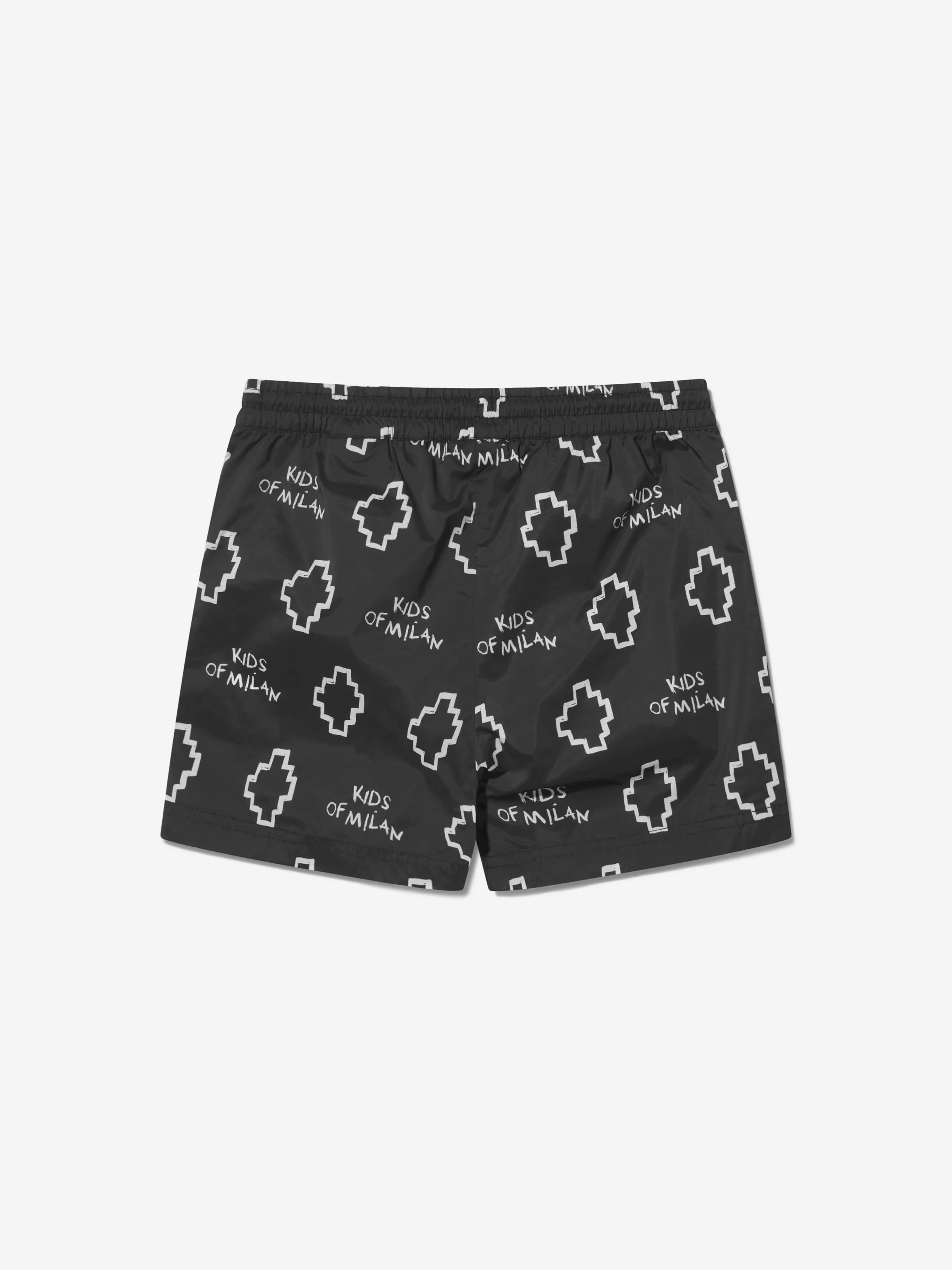 Marcelo Burlon Boys Logo Print Badeshorts