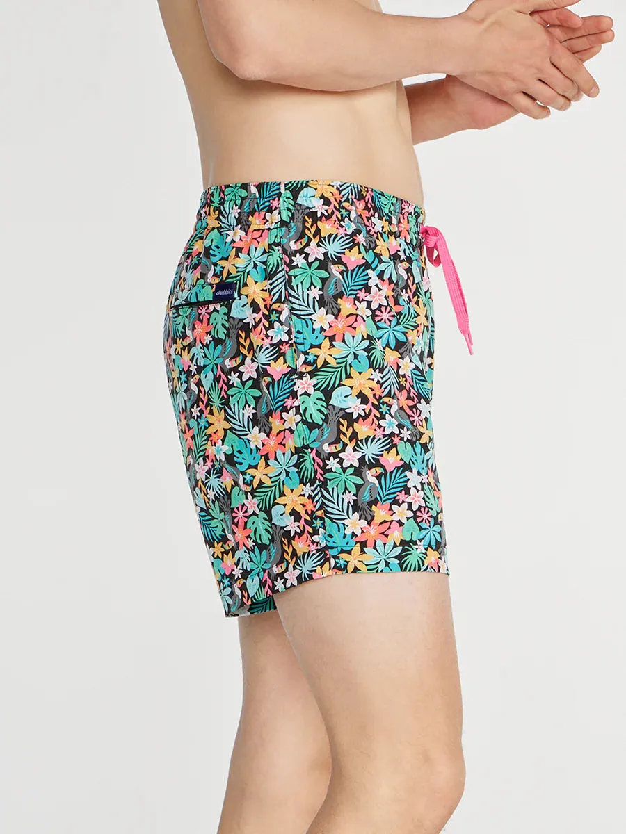 Herren Johnnie-O Chubbies 5,5-Zoll The Bloomerangs Badeshorts - Schwarz