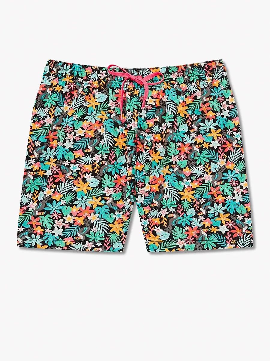 Herren Johnnie-O Chubbies 5,5-Zoll The Bloomerangs Badeshorts - Schwarz