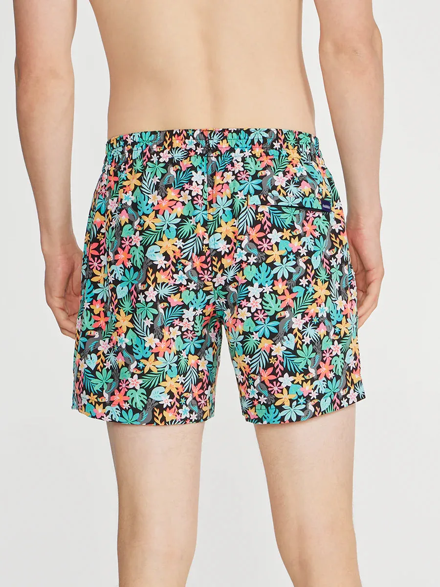 Herren Johnnie-O Chubbies 5,5-Zoll The Bloomerangs Badeshorts - Schwarz