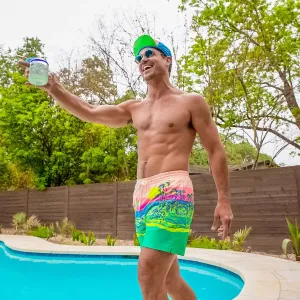 Herren Johnnie-O Chubbies 5,5-Zoll The Coastals Badeshorts - Petrol