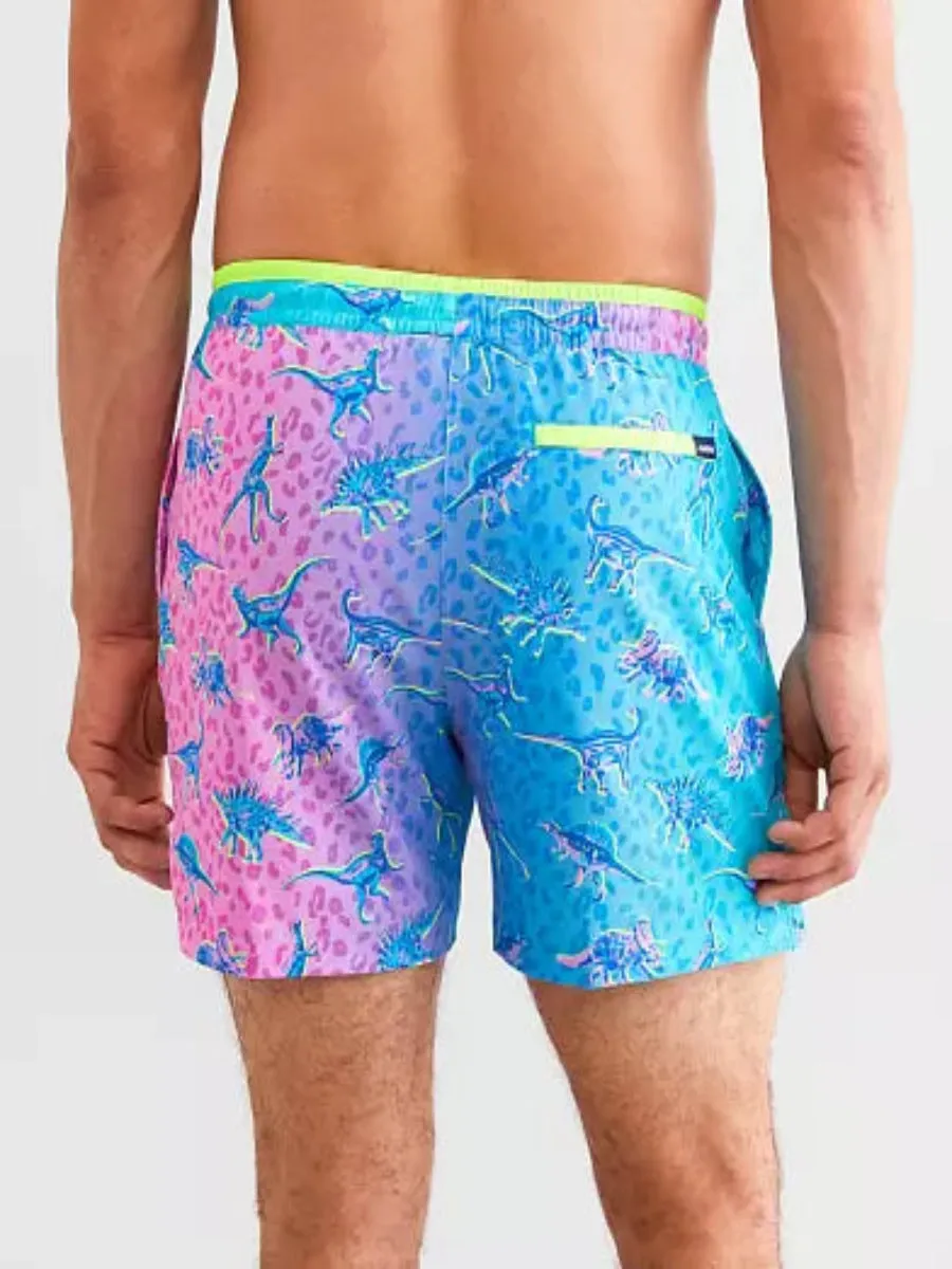 Herren Johnnie-O Chubbies 5,5-Zoll The Dino Delights Badeshorts - Türkis/Aqua