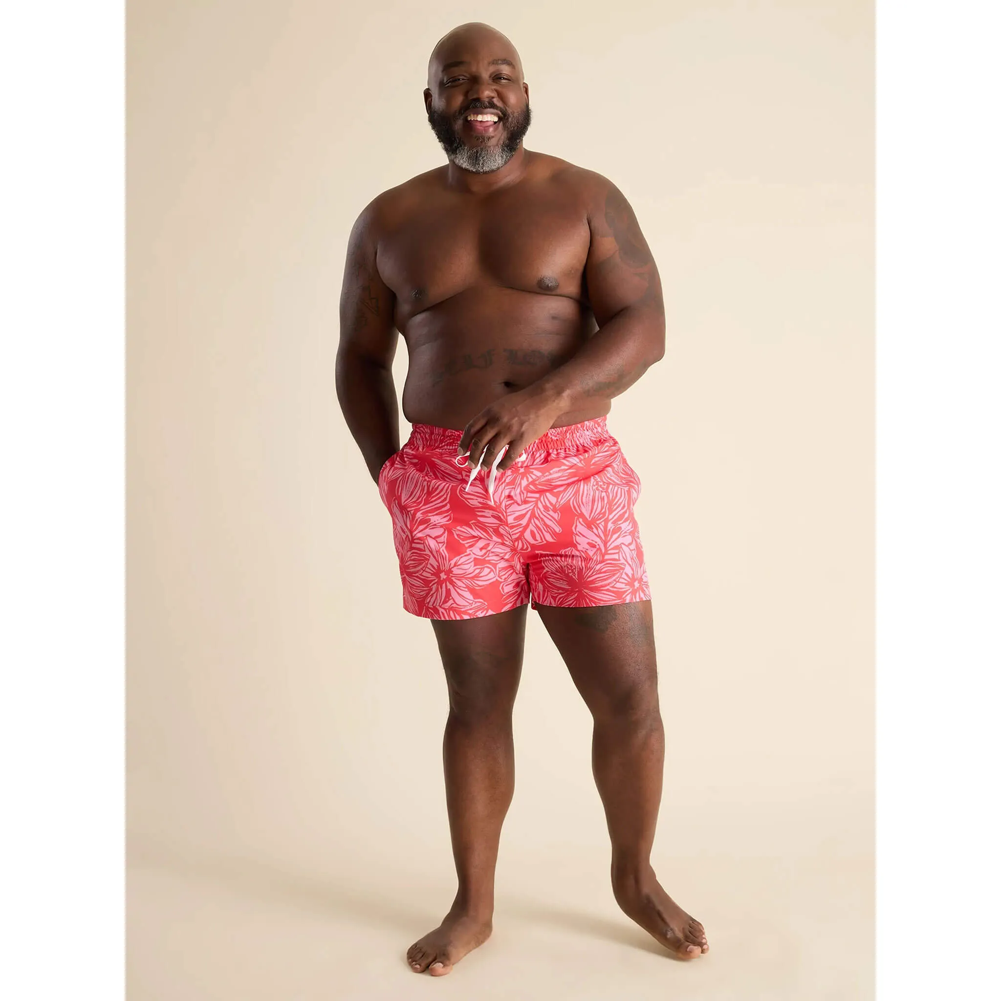 Herren Johnnie-O Chubbies 5,5-Zoll The Raz-matazz Badeshorts - Leuchtendes Rot