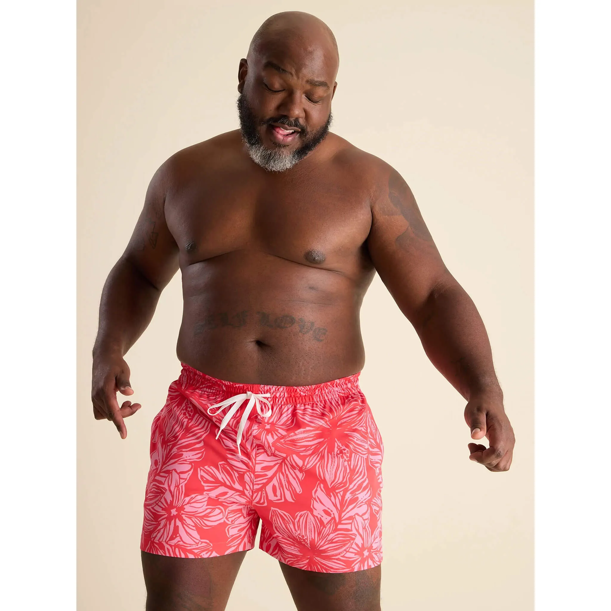 Herren Johnnie-O Chubbies 5,5-Zoll The Raz-matazz Badeshorts - Leuchtendes Rot