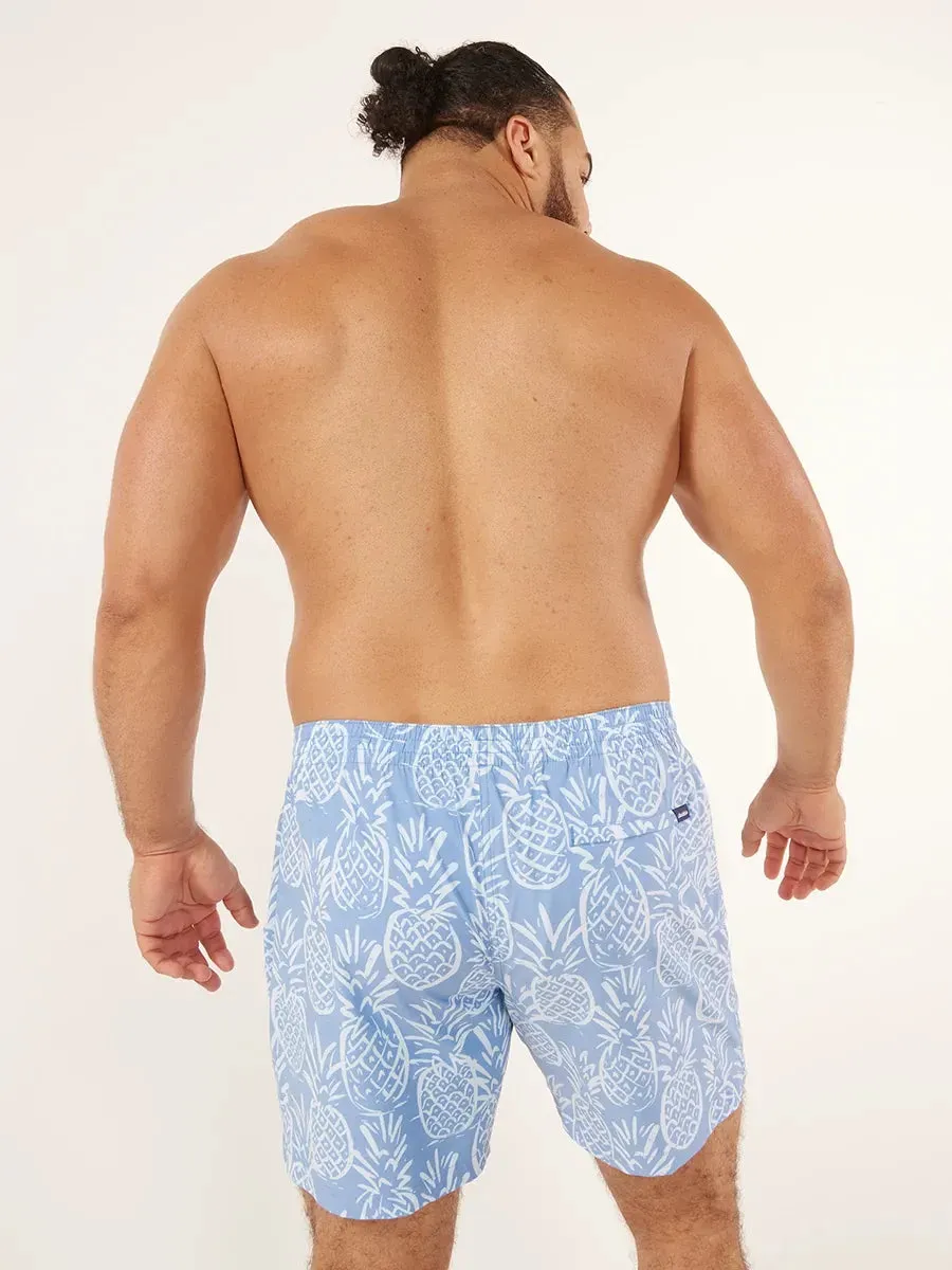 Herren Johnnie-O Chubbies 5,5-Zoll The Thigh-napples Badeshorts - Mittelblau