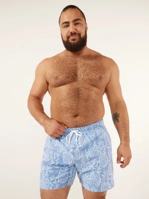 Herren Johnnie-O Chubbies 5,5-Zoll The Thigh-napples Badeshorts - Mittelblau