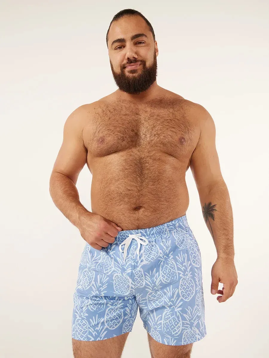 Herren Johnnie-O Chubbies 5,5-Zoll The Thigh-napples Badeshorts - Mittelblau