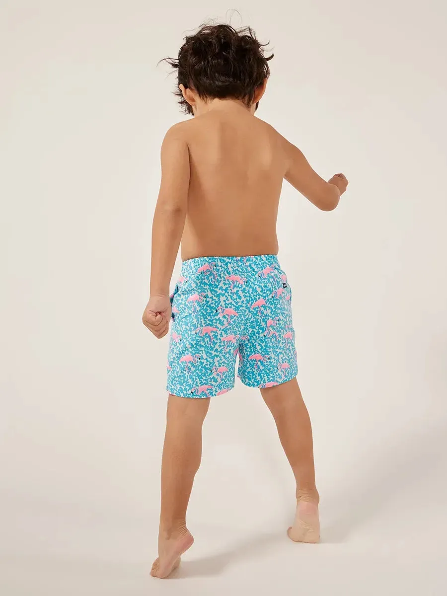 Mens Johnnie-O Chubbies Kinder The Mini Mingos Badehose - Hellblau - Uni