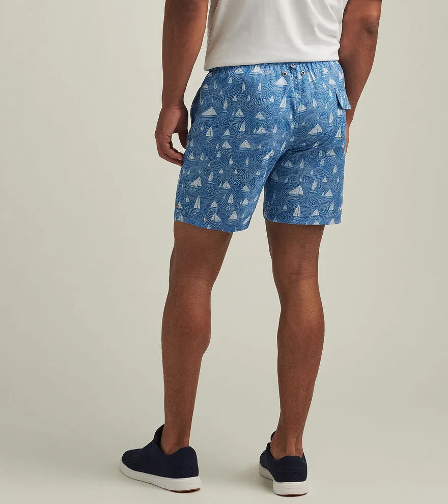 Herren Peter Millar Peter Millar Herren 7-Zoll Set Sail Badeshorts - Brook Blau