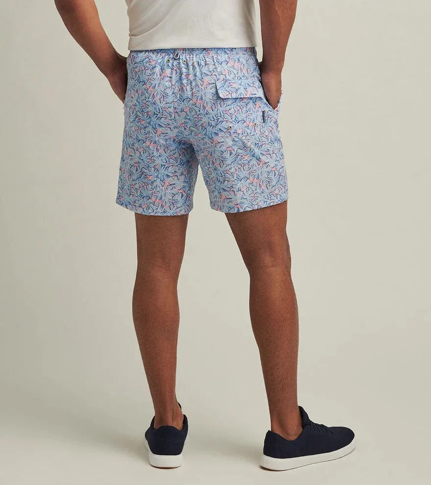 Mens Peter Millar Peter Millar Herren 7-Zoll Sommer-Sonnenschutz-Badeshorts - Hafenblau