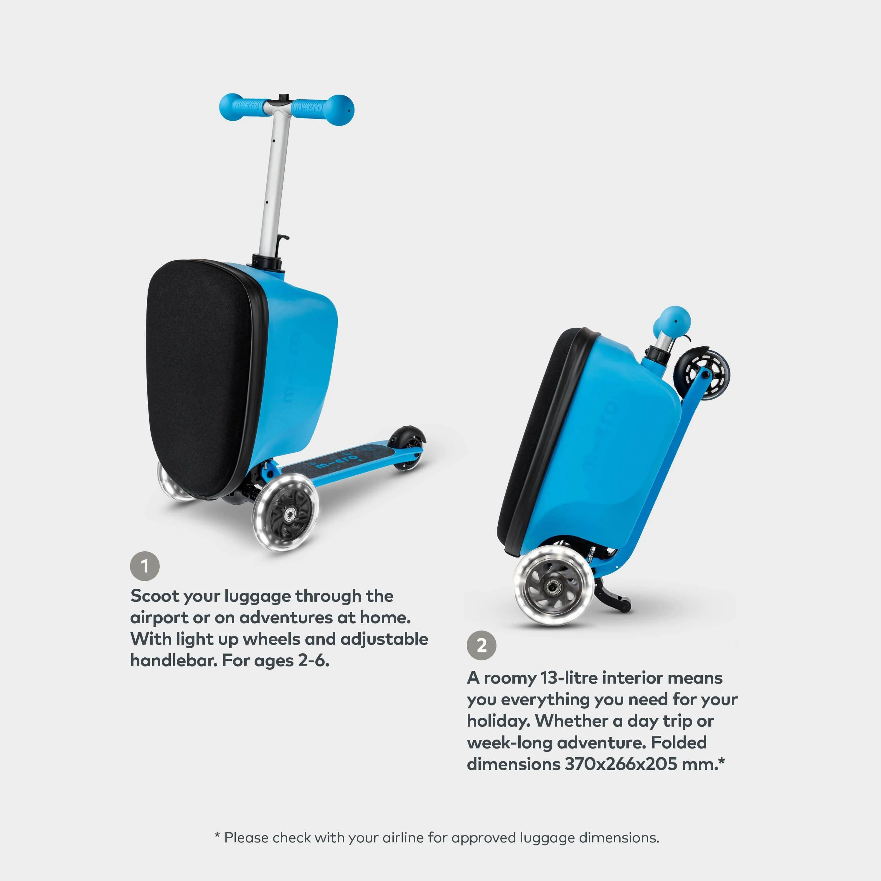 Micro Junior Reißverschlussgepäck - Blau