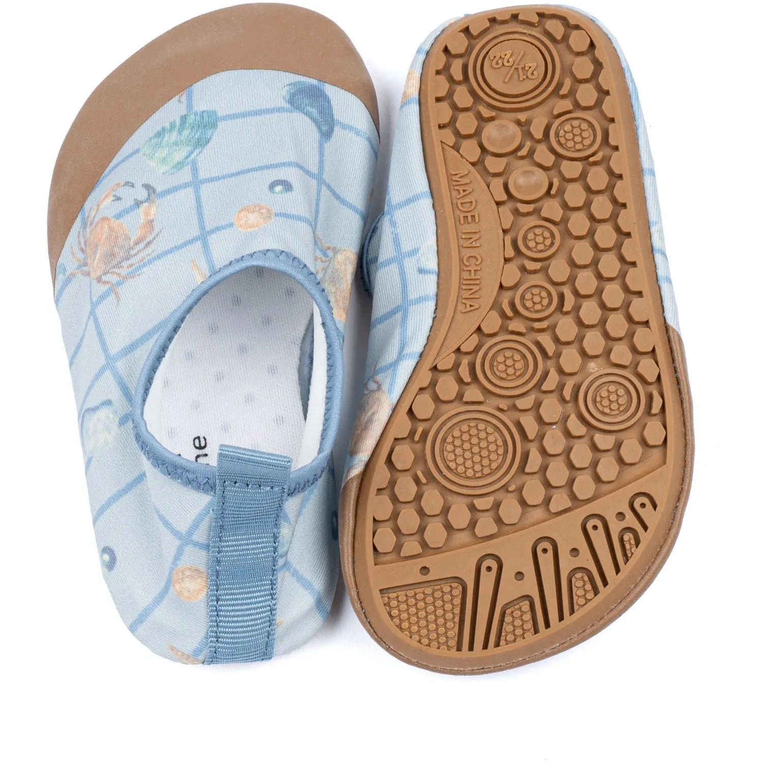 Mikk-Line Verblasste Denim AOP Badeschuhe Baby/Kinder_Mikk-Line