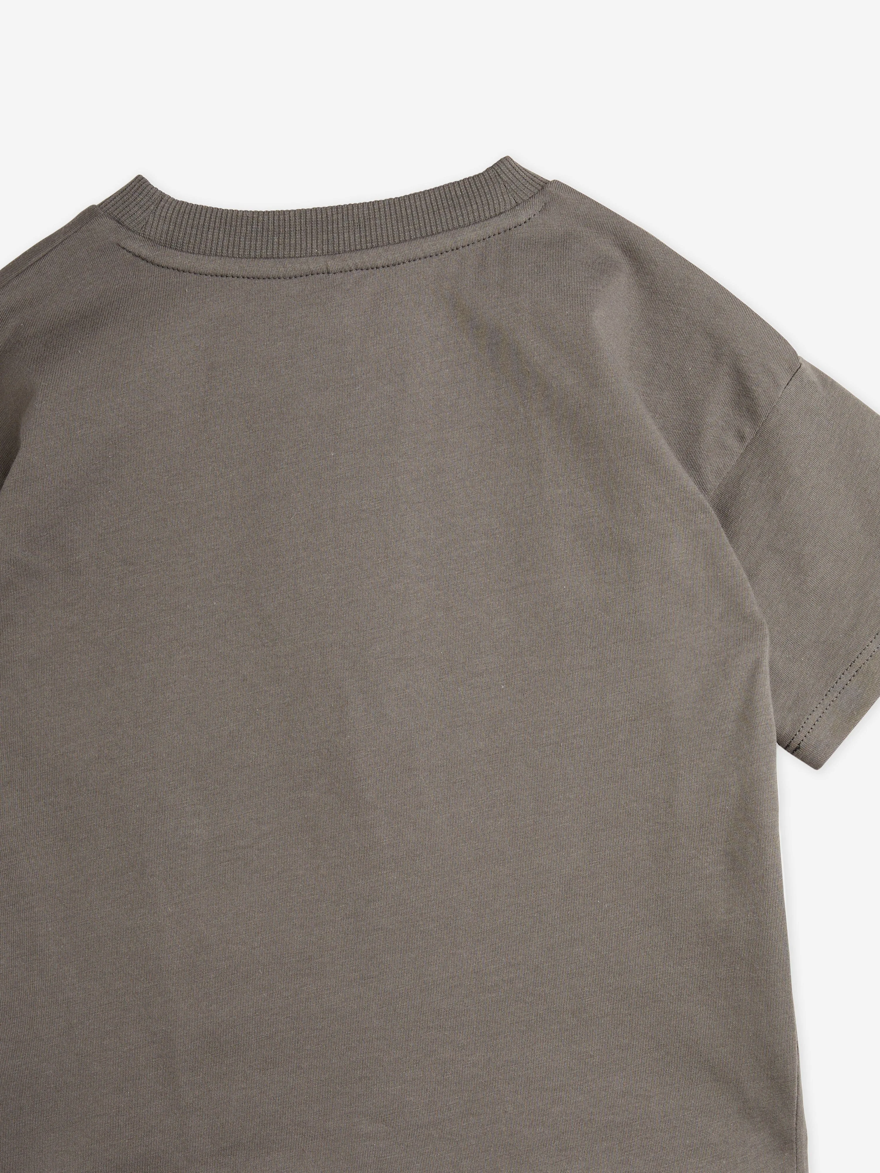 Mini Rodini Boys Society T-Shirt in Grau